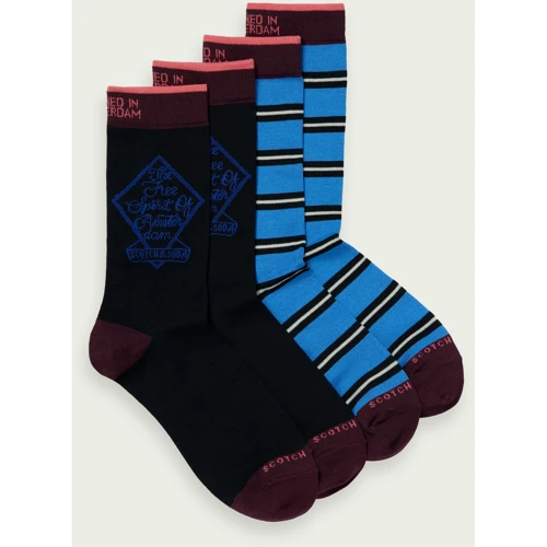 Шкарпетки Scotch & Soda 43-46 (29-31) 2 пари різнокольорові (169444)