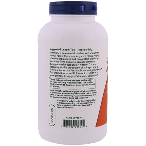 NOW Foods Vitamin C-1000 Veg Capsules 250 caps: Форма выпуска Капсулы