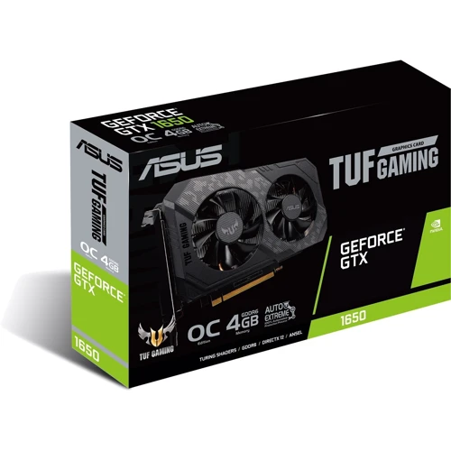 Видеокарта ASUS GeForce GTX1650 4096Mb TUF OC D6 GAMING (TUF-GTX1650-O4GD6-GAMING): Объем памяти, Гб 4