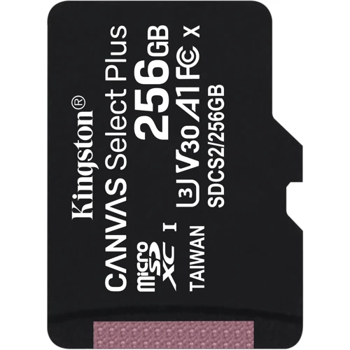 Карта пам'яті Kingston 256GB microSDXC UHS-I U3 V30 A1 Canvas Select Plus (SDCS2/256GBSP)