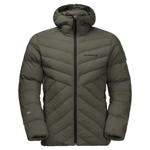 Пуховик Jack Wolfskin Athletic Down Jacket M 1206681-5066 54 оливковый зимний с капюшоном