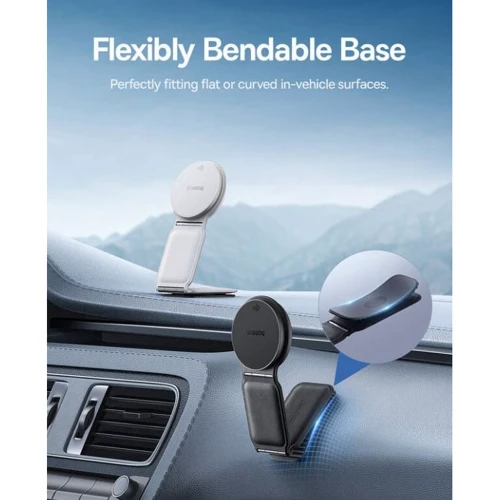 Держатель Baseus Car Holder Magnetic C02 Mega Wireless Charging 15W Gray (C40169003831-00) for Apple iPhone 16 I 15 I 14 I 13 I 12 series: Тип настольный, автомобильный