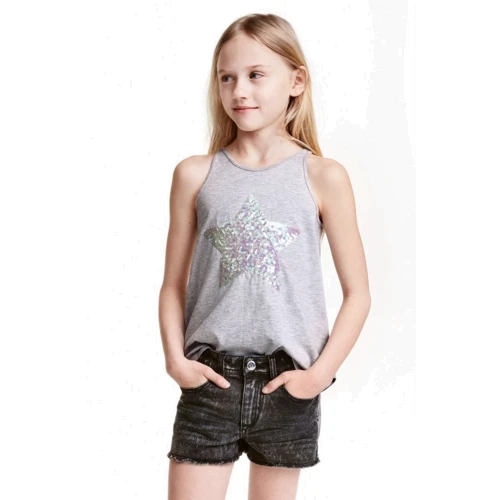 Майка H&M 3924494 146-152 см серая