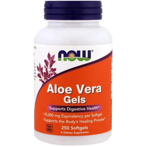 Now Foods Aloe Vera Gels 10.000 mg Алоэ Вера Гель 250 гелевых капсул