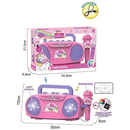Музыкальная игрушка Магнитофон: Единорог с микрофоном (5806A): Тип аксессуар