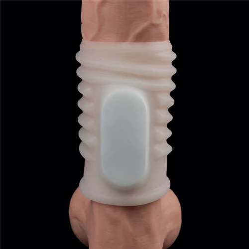 Насадка на член LoveToy Vibrating Spiral Knights Ring White
