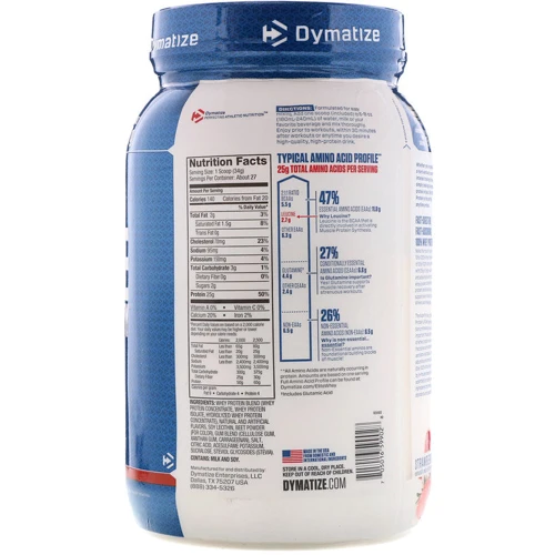 Протеин Dymatize Elite 100% Whey Protein 907 g /27 servings/ Strawberry Blast: Пол Унисекс