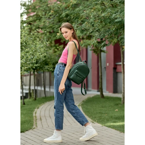 Жіночий рюкзак Sambag Brix KSH зелений (11311007): Фактура Матовая, Гладкая