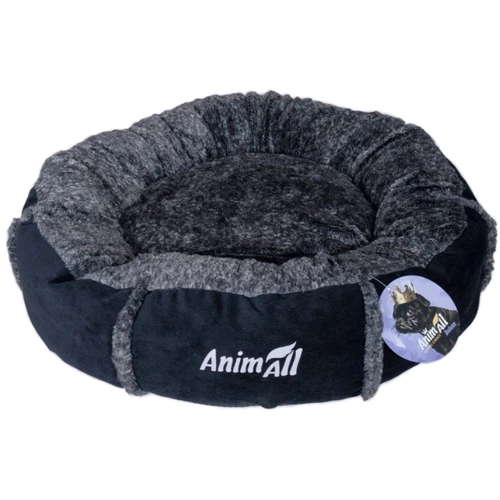 Лежак AnimAll Mary Velvet S BLACK для собак и кошек AT8717 56х56х15 см (175,397)