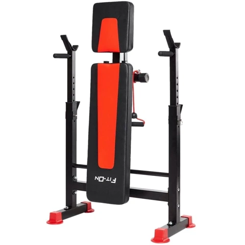 Скамья для жима и пресса Fit-On FN-S101 + штанга и гантели 135 кг 2110-0026