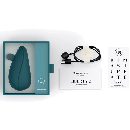Вакуумный клиторальный стимулятор Womanizer Liberty 2 Dark Petrol