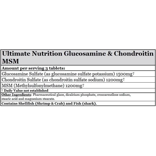 Ultimate Nutrition Glucosamine & Chondroitin & MSM 90 tabs + Таблетница Ultimate Nutrition Pill Box: Форма випуску Таблетки