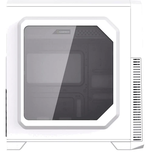Корпус GAMEMAX G561 White: Материал передней панели сталь