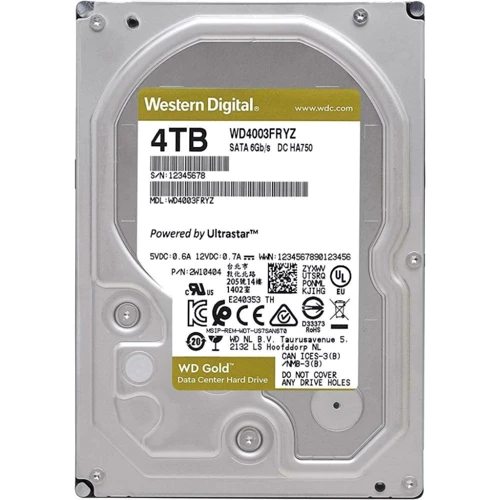 Внутренний жесткий диск WD Gold Enterprise Class 4 TB (WD4003FRYZ)
