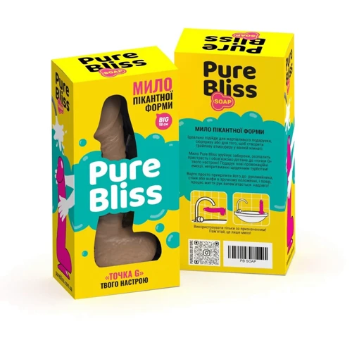 Крафтовое мыло-член с присоской Pure Bliss MINI Brown, натуральное