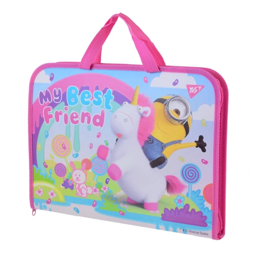 Папка-портфель на блискавки з тканинними ручками Minions Fluffy (491658): Тип Портфель