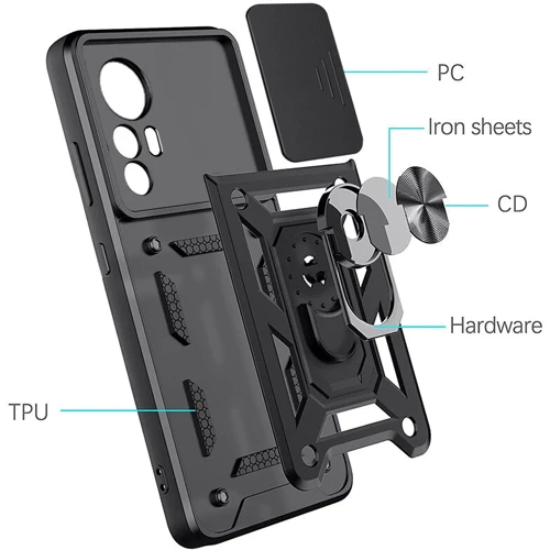 Чехол для телефонов Mobile Case Camshield Serge Ring Black for Xiaomi 12T / 12T Pro: Тип накладка на заднюю часть