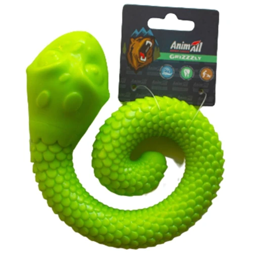 Игрушка AnimAll GrizZzly 9895 змейка для собак 18.4х15х5.6 см PS06978 зеленая (149160)