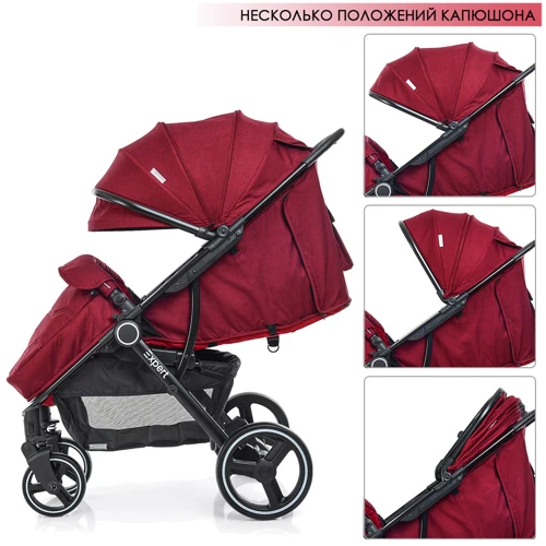 Прогулочная коляска El Camino Expert Deep Red (ME 1022L): Возможность установки люльки нет