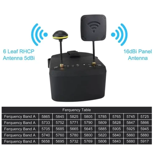 Очки EV800D 5.8G Black: Время работы 2 часа
