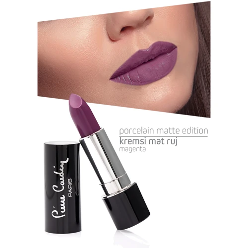 Pierre Cardin Porcelain Matte Edition Lipstick № 204 Magenta Помада для губ 4 g: Вид Губная помада