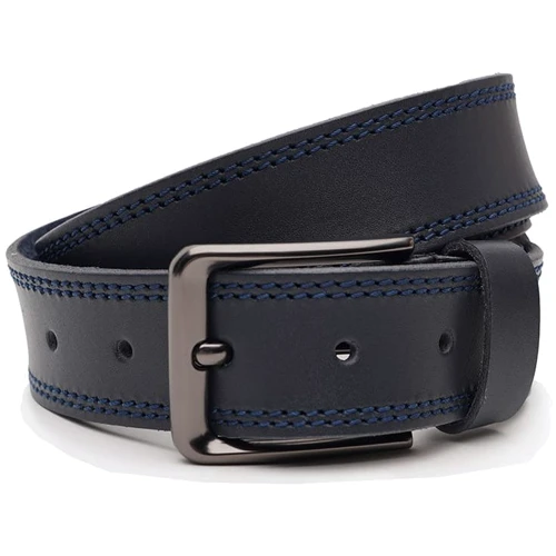 Мужской ремень Borsa Leather синий (V1125FX56-navy)