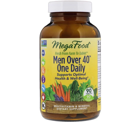 

MegaFood Men Over 40 One Daily Iron Free 90 Tabs Мультивитамины для мужчин