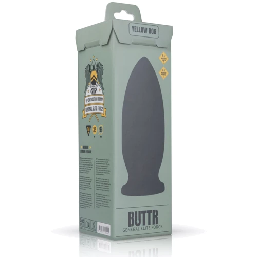 Анальная пробка BUTTR - Yellow Dog Butt Plug