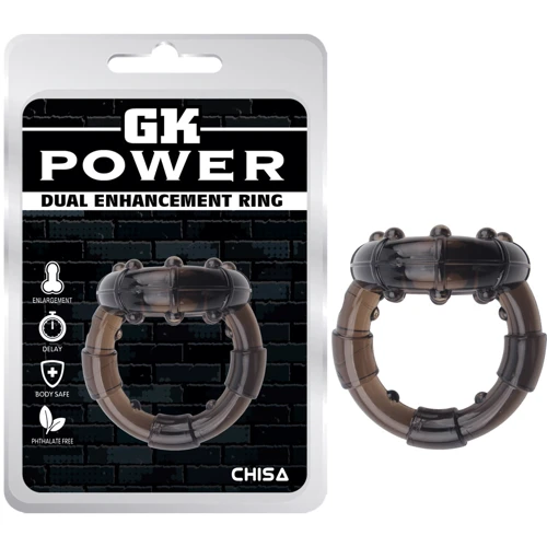 Эрекционное кольцо Chisa GK Power Dual Enhancement Ring Black