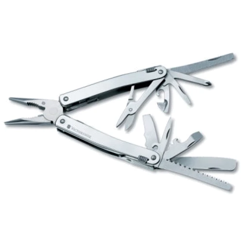 Мультитул Victorinox Swisstool Spirit 105мм / 27предметов + коричневий шкіряний чохол (3.0227.L)