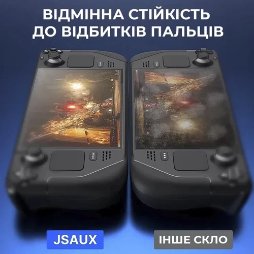 Аксесуар для приставки Jsaux GP0110 Steam Deck (6126755803407): Тип аксесуара Защитные стекла