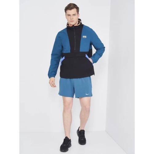 Анорак Saucony Track Anorak (800295-NS) 46 (S) синій демісезон з капюшоном: Розмір 46