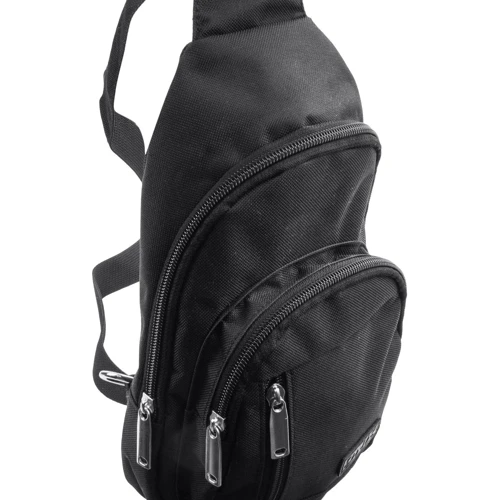 Мужская сумка-слинг DNK Leather черная (DNK-JOKER№4-BAG-1): Тип ручки Плечевой ремень, Без ручки