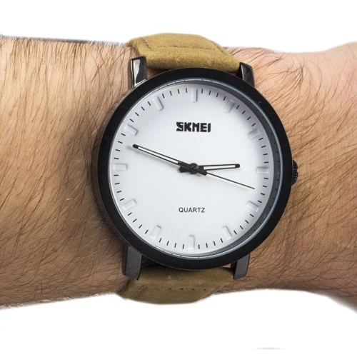 Наручний годинник Skmei 1196 Black-Brown: Тип циферблата Аналоговий (стрілочний)