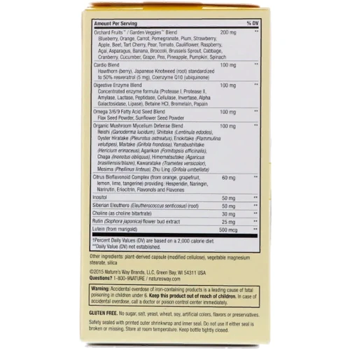 Nature's Way, Alive! Max6 Daily, Multi-Vitamin, 90 Veg Capsules (NWY-15090): Форма выпуска Капсулы