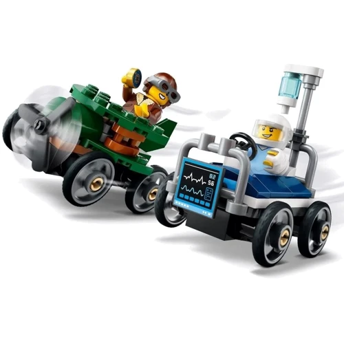 Конструктор LEGO City Самолет против больничной койки Набор для гонки 70 деталей (60459): Количество деталей, шт. 70