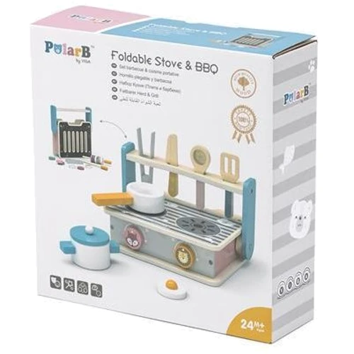Детская плита Viga Toys PolarB с посудой и грилем, складная (44032): Производитель Viga Toys