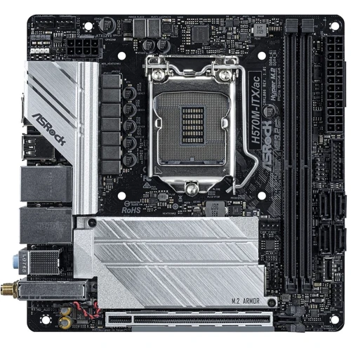ASRock H570M-ITX/AC: Оперативна пам'ять 2xDDR4 5066 МГц, до 64 ГБ