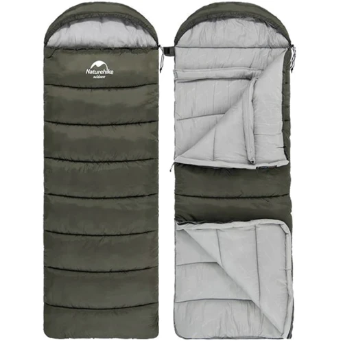 Спальный мешок Naturehike U150 NH20MSD07 11°C левый зеленый: Тип кокон