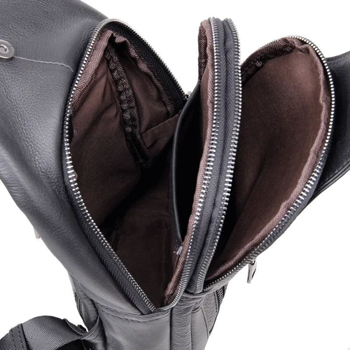 Мужская сумка-слинг Buffalo Bags черная (SHIM4004A-black): Застежка Молния