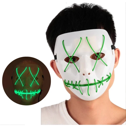 Неонова Маска для вечірок з підсвічуванням UFT LED Mask 1 Green