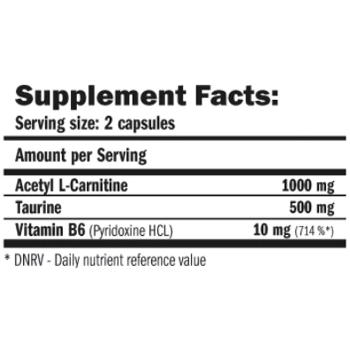 Жиросжигатель Amix ALC with Taurine & Vitamin B6 120 caps / 60 servings: Пол Унисекс