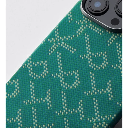 Чехол для iPhone Pitaka Monogram Tactile Woven Case Dark Green for iPhone 16 Pro фото 8