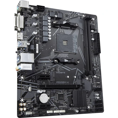 GIGABYTE A520M H: Роз'єми на задній панелі USB 3.0 (USB 3.1 Gen 1), USB 3.1 Gen 2