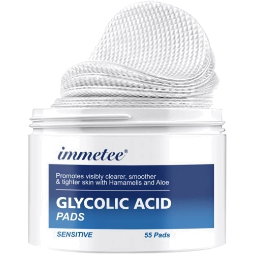 Immetee Glycolic Acid Pads Пилинг-пады с гликолевой и гиалуроновой кислотой 55 шт.