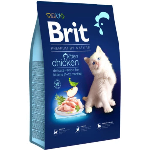 Сухой корм Brit Premium by Nature Cat Kitten для котят с курицей 8 кг (8595602553198)