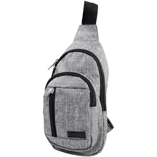 Мужская сумка-слинг DNK Leather серая (DNK-JOKER-4-BAG-7) фото 12