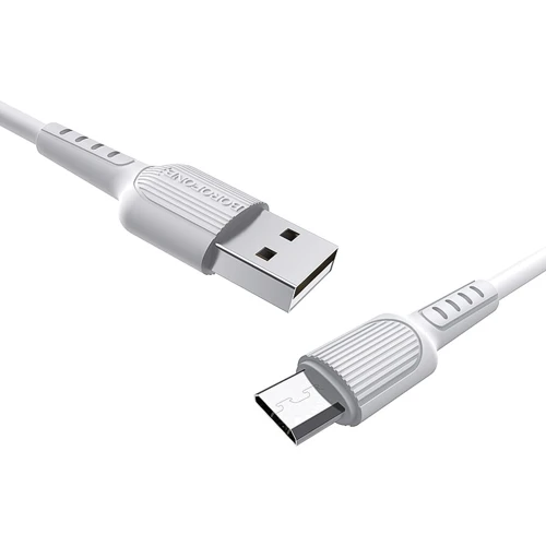 Кабель Borofone USB Cable to Micro USB 1m White (BX16): Тип USB-C - microUSB