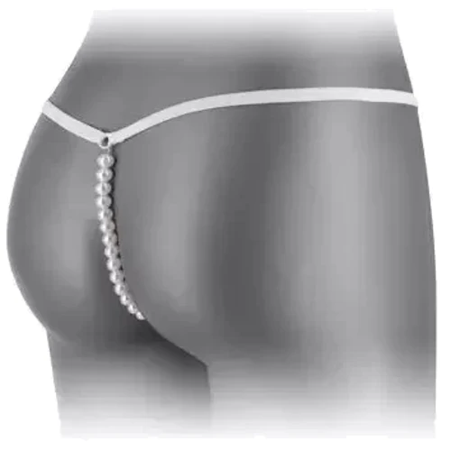 Трусики-стринги с жемчужной ниткой Fashion Secret VENUSINA White