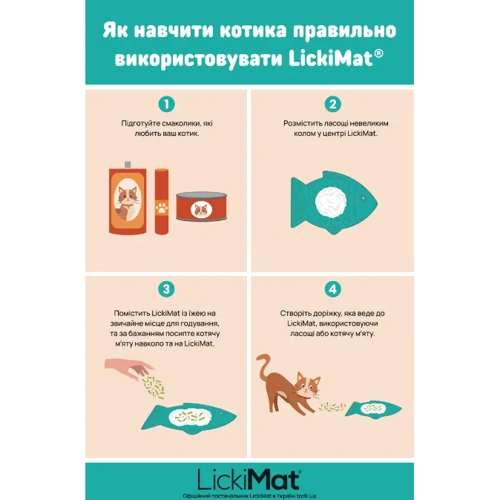 Коврик для медленного питания кошек LickiMat CAT CATSTER GREEN (9349785008414): Материал Резина